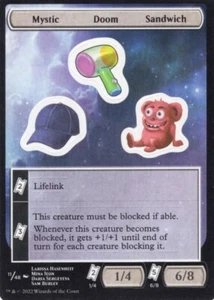 MTG UNFINITY STICKER MYSTIC DOOM SANDWICH 11/48 MAGIC NM (yourdeckbuilder) - Picture 1 of 1