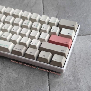 Retro 9009 Gray White Keycaps set PBT OEM for Cherry MX Mechanical Keyboards - Picture 1 of 10