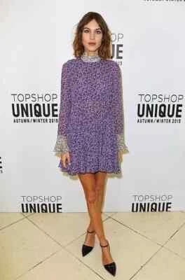 Редкий Topshop уникальный Ottoline фиолетовый цветочный шелк платье Великобритании 12 40 8 ASO Alexa знаменитостей - Изображение 1 из 4