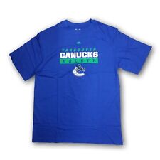 Vancouver Canucks Hockey NHL Men's Majestic Blue Short Sleeve T-shirt NWT
