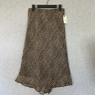 Saia Maxi Vintage Worthington 100% Seda 10 Preta Fada Grunge Caprichoso Bruxa - Imagem 1 de 4