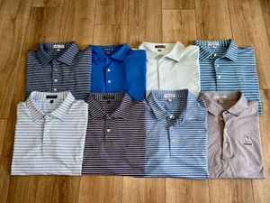 Lot 7 Mens Peter Millar Golf Polo Shirts Sz XL Performance Multi-Color $700 $$$ - Picture 1 of 14