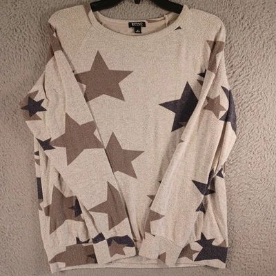 Suéter Buffalo David Bitton Mujer Gris Estrella Talla Mediana Manga Larga Elastizado Foto 1 de 4