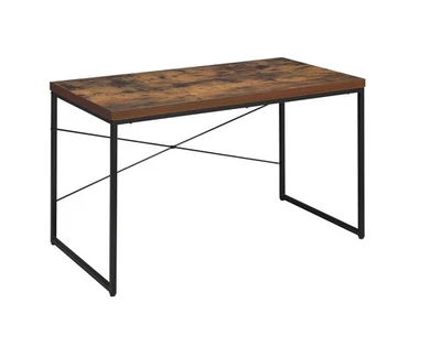 Bob Rectangular Wooden Top Home Office Desk in Weathered Oak - Image 1 of 4
