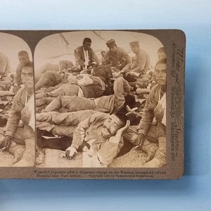 Port Arthur China Stereoview C1905 Russia Japan War Real Photo Prisoners Of War - Picture 1 of 3