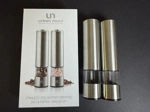 Urban Noon Edelstahl batteriebetrieben Salz & Pfeffermühle Set - Bild 1 von 1