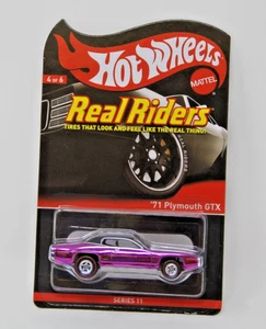 Hot Wheels RLC Real Riders '71 Plymouth GTX Series 11 #3939/4000 free Shipping - Picture 1 of 6