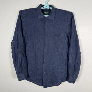 Rodd & Gunn Shirt Mens Large Blue Irish Linen Button Up Long Sleeve Pocket - Picture 1 of 9