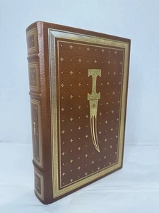 FRANKLIN LIBRARY/SIGNED The Haj, Leon Uris Leatherbound Hardcover VERY GOOD - Picture 1 of 6
