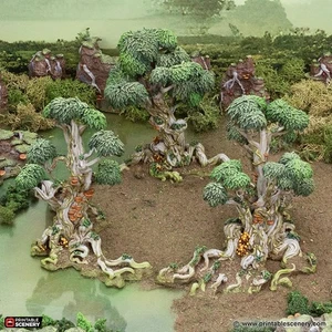 Wilderwood Circle - Die düsteren Sümpfe - druckbare Landschaft Gelände Wargaming D& - Bild 1 von 5