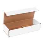 BOX USA Small Shipping Boxes 10"L x 4"W x 2"H, 50-Pack | 10 x 4 x 2, White