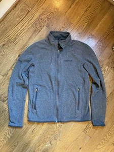 Marmot Men Sweater Extra Large XL Gray Full Zip Fleece Jacket Outdoors - Picture 1 of 9