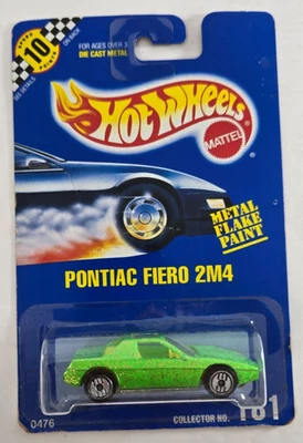 Hot Wheels 1991 Speed Points Board #181 Pontiac Fiero 2M4 lima brillo Foto 1 de 4