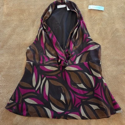 Vintage NWT Worthington Babydoll Top Size 14 XL Brown Red Fairy Whimsigoth Mod - Image 1 of 4