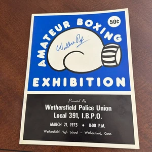 1975 Wethersfield Boxing Program – Signed by Willie Pep – Local 391 Event - Picture 1 of 2
