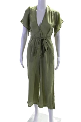 Mono Faithfull The Brand para mujer con cremallera manga y cuello en V verde talla 4 Foto 1 de 4