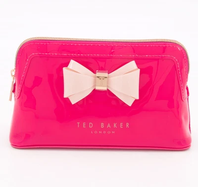 Ted Baker Aimee Kosmetiktasche mit kleiner Schleife in Fushsia - neu mit Etikett - ideales Geschenk - Bild 1 von 2