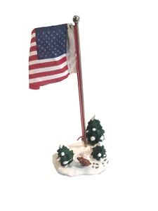Conejito Decoración Pueblo Bandera Poste Departamento 56 Conejito 7" Alto 3.5" Ancho Nieve - Imagen 1 de 6