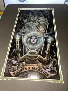 Disney Parks Haunted Mansion 50 Years Ghoulish Delight Darren Wilson Print 14x18 - Picture 1 of 3