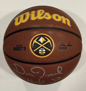 Dan Issel Signed & Inscribed Denver Nuggets Logo Wilson NBA Basketball Schwartz - Picture 1 of 4