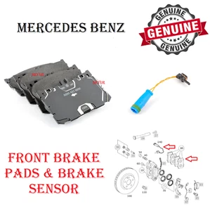 Mercedes Front Brake Pad Set With Sensor For C450 C43 E43 AMG GLC43 AMG Genuine - Picture 1 of 7