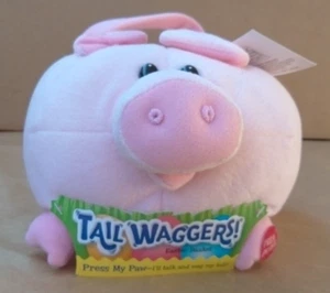 Schwanzwagger rosa Schwein Plüsch Vintage Urlaub Osterkorb - Bild 1 von 5
