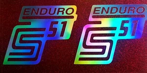 2 x Simson S51 ENDURO • Aufkleber • Sticker für Seitendeckel • viele Farben - Bild 1 von 26