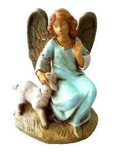 ¡Estatuilla de Natividad Fontanini Olivia Angel con Cordero 392! 2001! ¡SIMONETTI! 4" de alto - Imagen 1 de 9