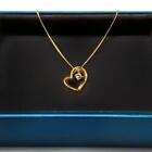 059n7 Open Heart Necklace Top Quality Swaying Diamond K18 Gold