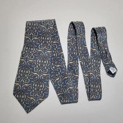 GAP 100% Silk Tie Mens Blue Yellow Gold Paisley - Image 1 of 4