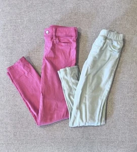 Jumping Beans girls Bundle Skinny Fit Pink And Teal Pants size 8 - Picture 1 of 9
