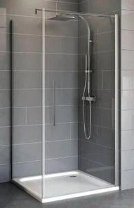 Schulte Alexa Style 2.0 Drehtür mit Seitenwand Dusche 80x80 90x90 Nano Klarglas - Bild 1 von 6
