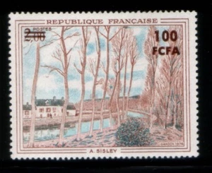 REUNION Painting by Alfred Sisley MNH stamp - Picture 1 of 1