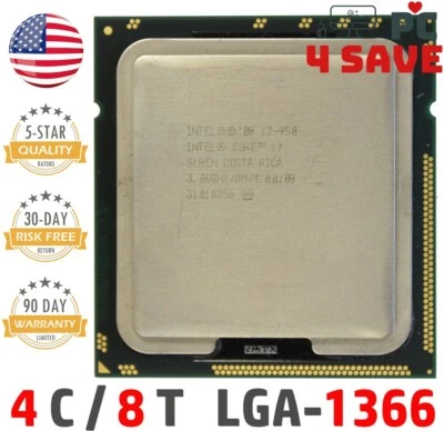 1st Gen Intel Core i7-950 3.06GHz 4-Core LGA1366 8MB Desktop CPU Processor SLBEN - Image 1 of 2