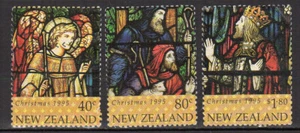 Nouvelle-Zélande 1995 Christmas détails de vitraux 3 timbres oblitérés /TE3534 - Imagen 1 de 1