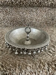 Piatto da collezione vintage in ottone Medio Oriente islamico persiano - Foto 1 di 11