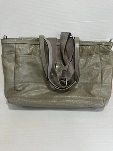 Coach Gray Patent Leather Large Diaper Bag Tote E1120-F17940 *SEE DETAILS* - Picture 1 of 15