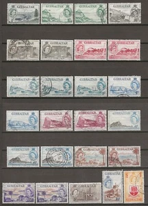 Gibraltar 1953/59 SG 145/158 + Tonos USADOS - Imagen 1 de 1