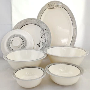 Juego de tazones florales de placas blancas de melamina 100% doble acristalamiento - Imagen 1 de 16