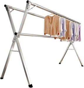 AIODE Clothes Drying Rack for Laundry Foldable 94.5" Stainless Steel Heavy Duty - Picture 1 of 5