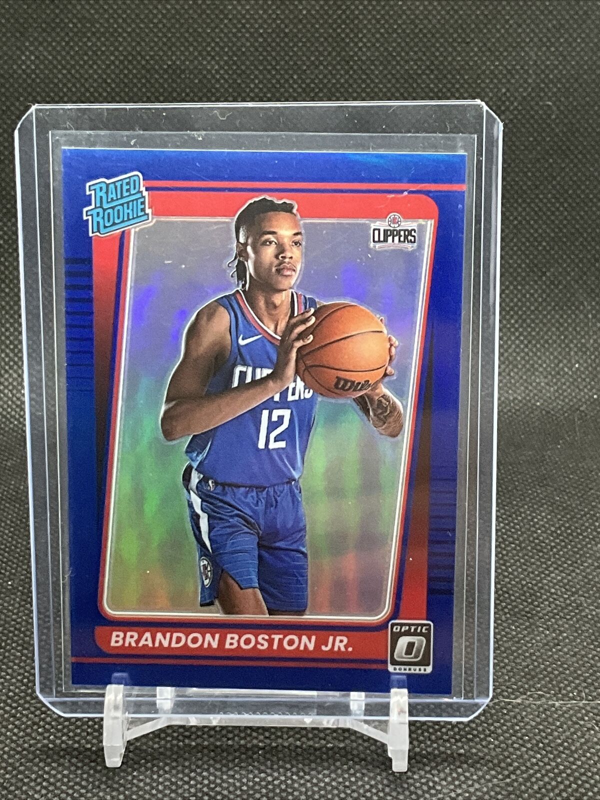 2021 Panini Donruss Optic Rated Blue Prizm /59 Brandon Boston Jr #189 Rookie RC