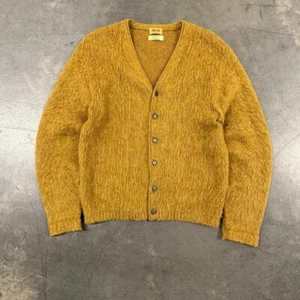 Vintage 60s Bond Fifth Avenue Shaggy Mohair Grunge Cardigan Size M - Picture 1 of 8