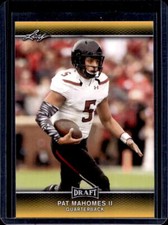 2017 Leaf Draft Patrick Mahomes Gold Rookie Card RC #56 Chiefs