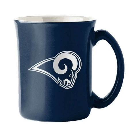 BRAND NEW LOS ANGELES LA RAMS LOGO OFFICIAL NFL HOLOGRAM  BLUE 15oz COFFEE MUG Cover