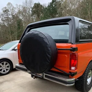 Spare Tire Cover For FORD BRONCO II 27" Pure Black Heavy Vinyl Wheel Tyre Cover - Picture 1 of 12