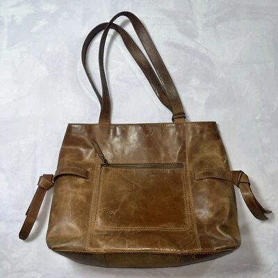 BOC Born Concepts Brown 100% Leather Medium Satchel Shoulder Bag - Image 1 of 4