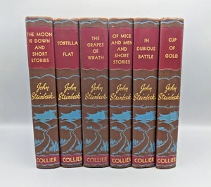 Vintage John Steinbeck Collier 1935-1942 Set Of 6 Hardcover Books Rare NICE - Picture 1 of 18