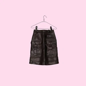 Balenciaga Black Leather Skirt Size 0 (Great Condition)  - Picture 1 of 2