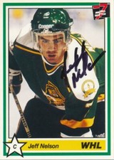 JEFF NELSON Autograph - Prince Albert Raiders 1990-91 WHL