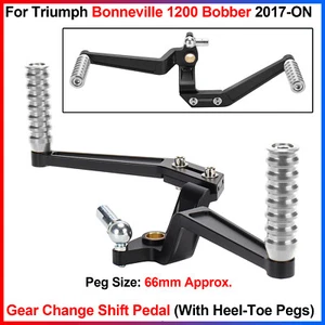 Para Triumph Bonneville 1200 Bobber, 1x Pedal de cambio de marcha con clavijas talón-dedo del pie - Imagen 1 de 23